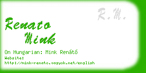 renato mink business card