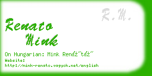 renato mink business card